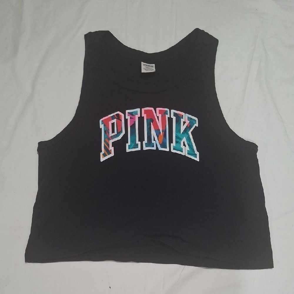 PINK Victoria's Secret Black Tee Size L